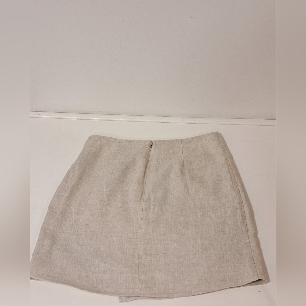 Banana Republic Linen Wrap Cream Mini Skirt Misses Size 4 - Picture 4 of 13
